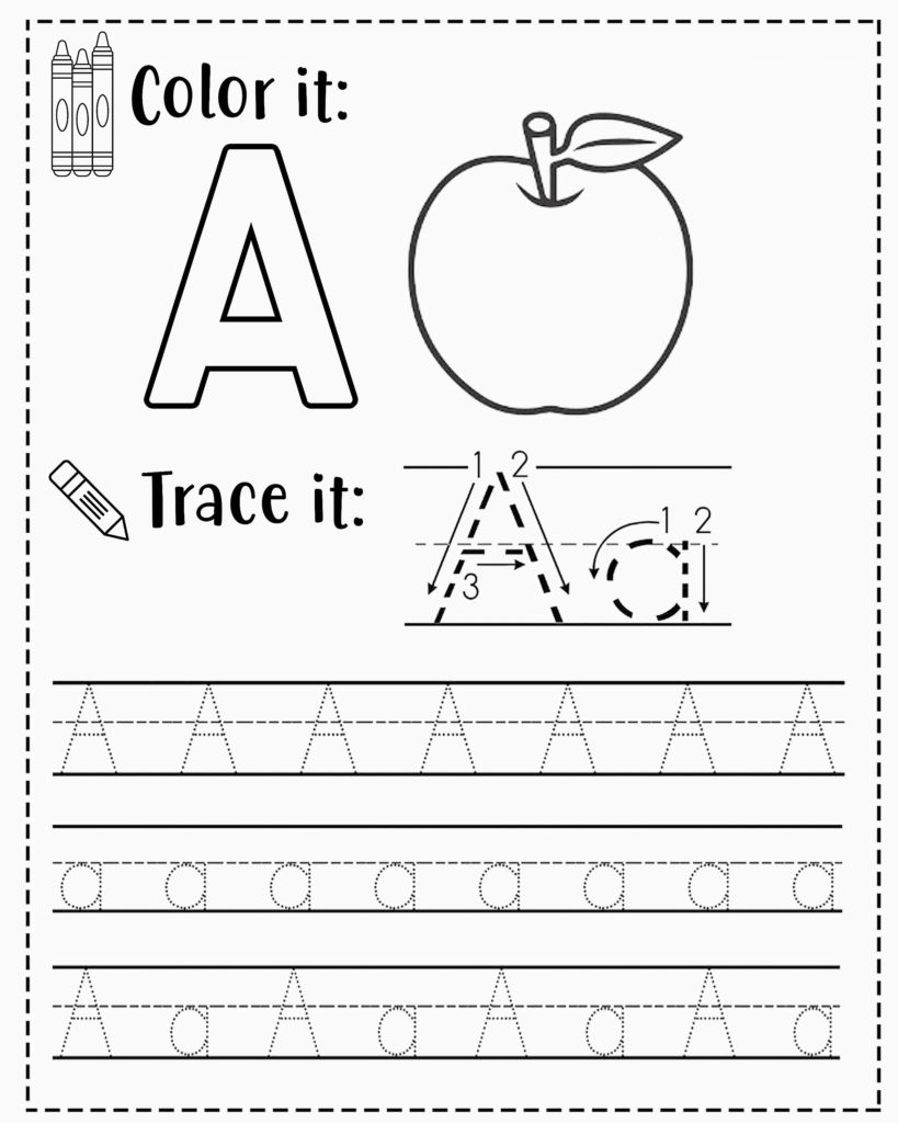 Free Printable Letter Tracing Worksheets For Kindergarten
