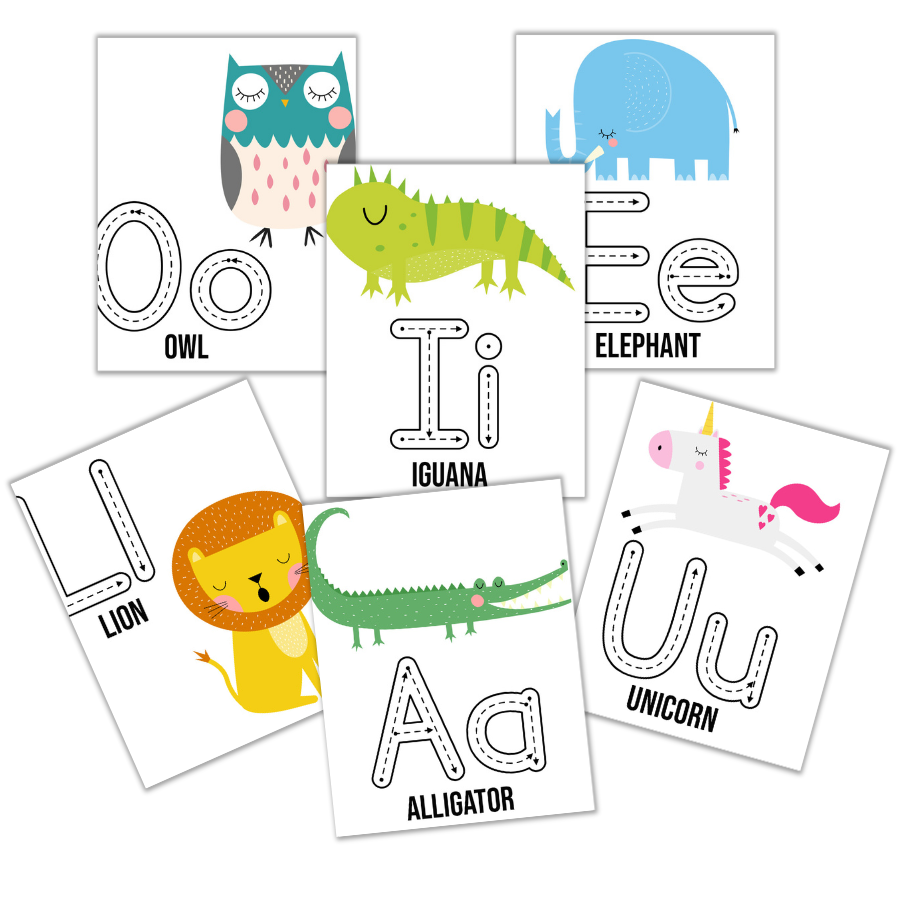 FREE Printable Animal Alphabet Flashcards | Printable ABC flash cards