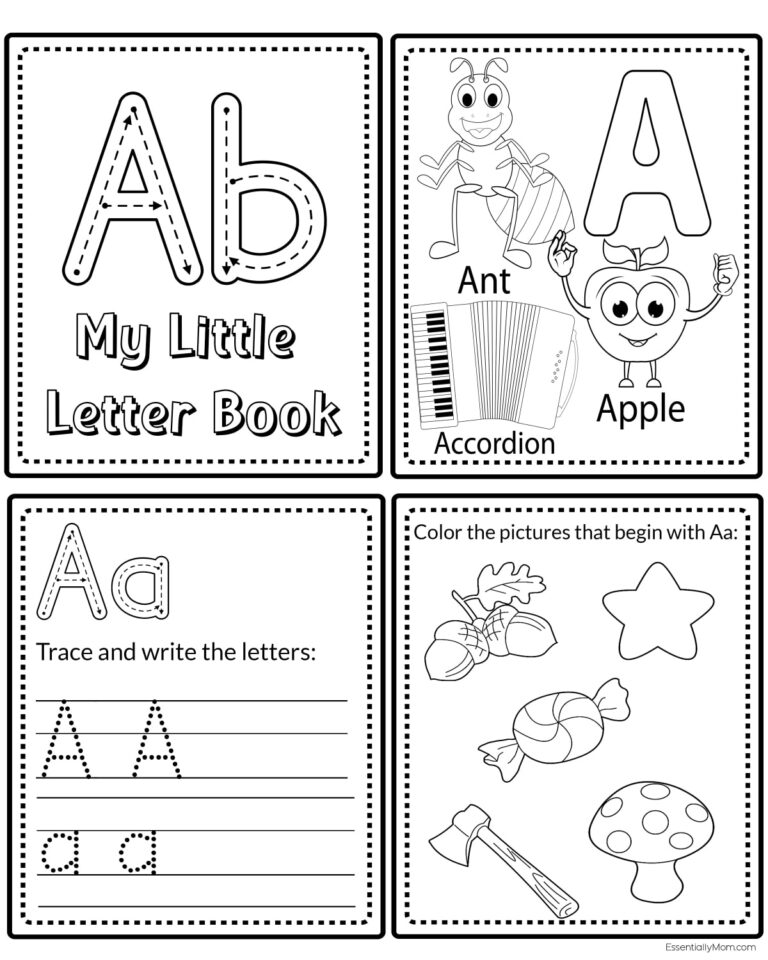 Abc Mini Book Printable Alphabet Letter Mini Book