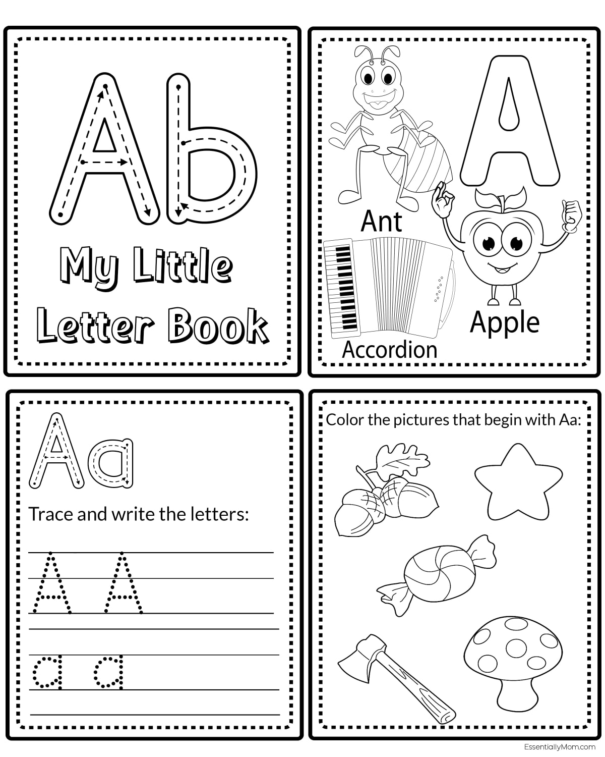 ABC Mini Book Printable Alphabet Letter Mini Book