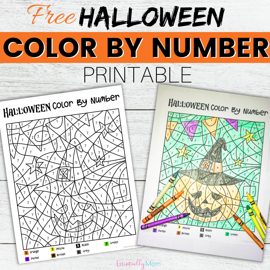 halloween colour by numbers,halloween color by number printable