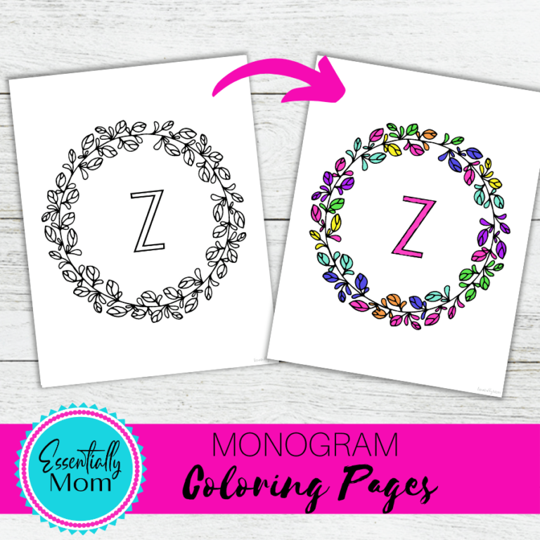 monogram initial wall art,printable initial wall art,monogram letter wall art,monogram coloring pages
