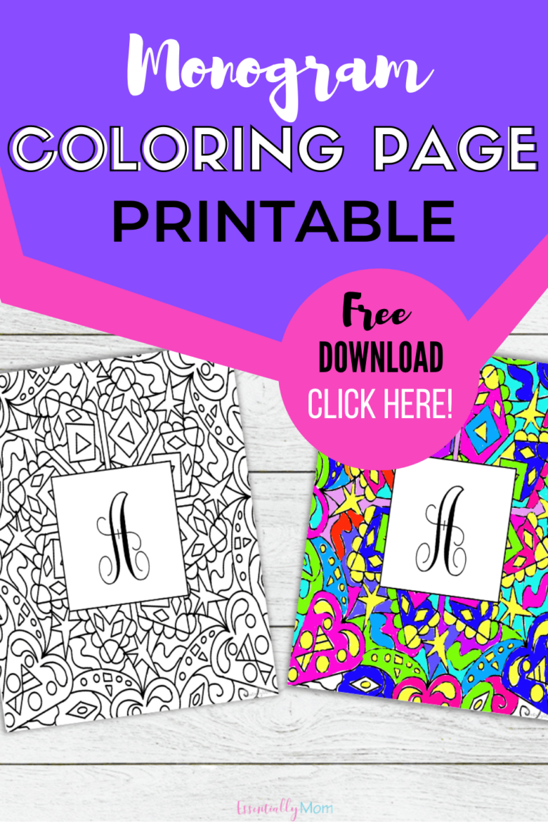  FREE Printable Monogram Coloring Pages Monogram Colouring Pages