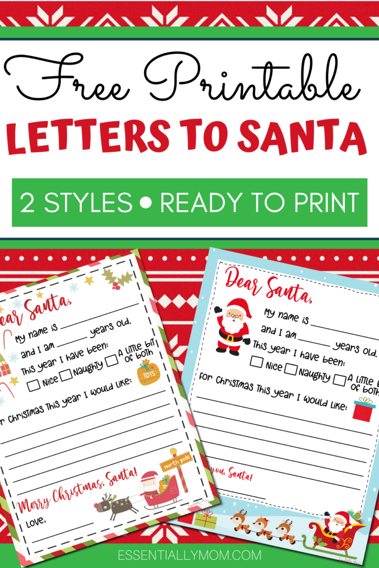 FREE Dear Santa Letter Printable  Letter Santa Free Printable For Free Printable Letter From Santa Template