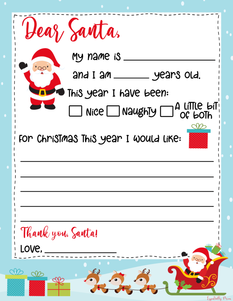 FREE Dear Santa Letter Printable Letter Santa Free Printable