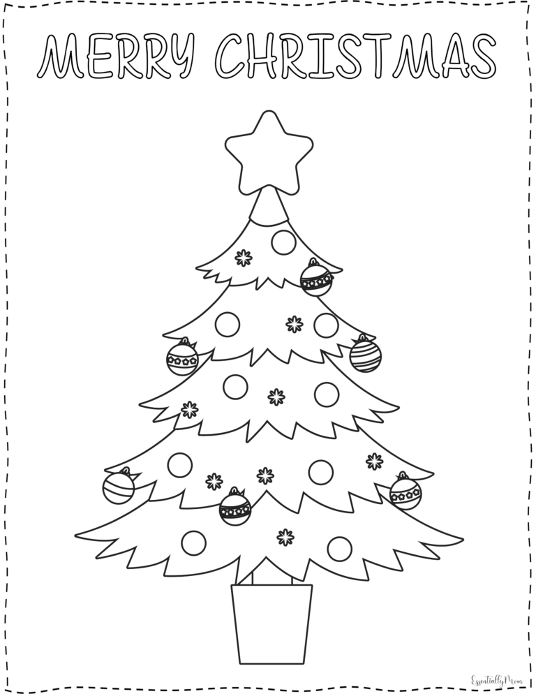 FREE Christmas Printable Coloring Pages - Essentially Mom